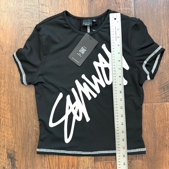 SUMWON for SHEIN fitted short sleeve top, size M, NWT - Picture 6 of 9